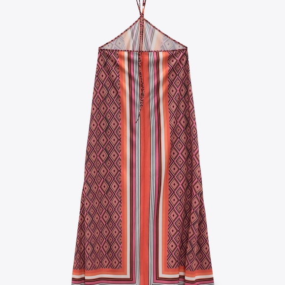 Zara Printed Midi Dress- Satin feel - Picture 5 of 6